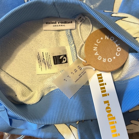 NWT Mini Rodini Organic Blue Peace matching sweat-set - Picture 4 of 8